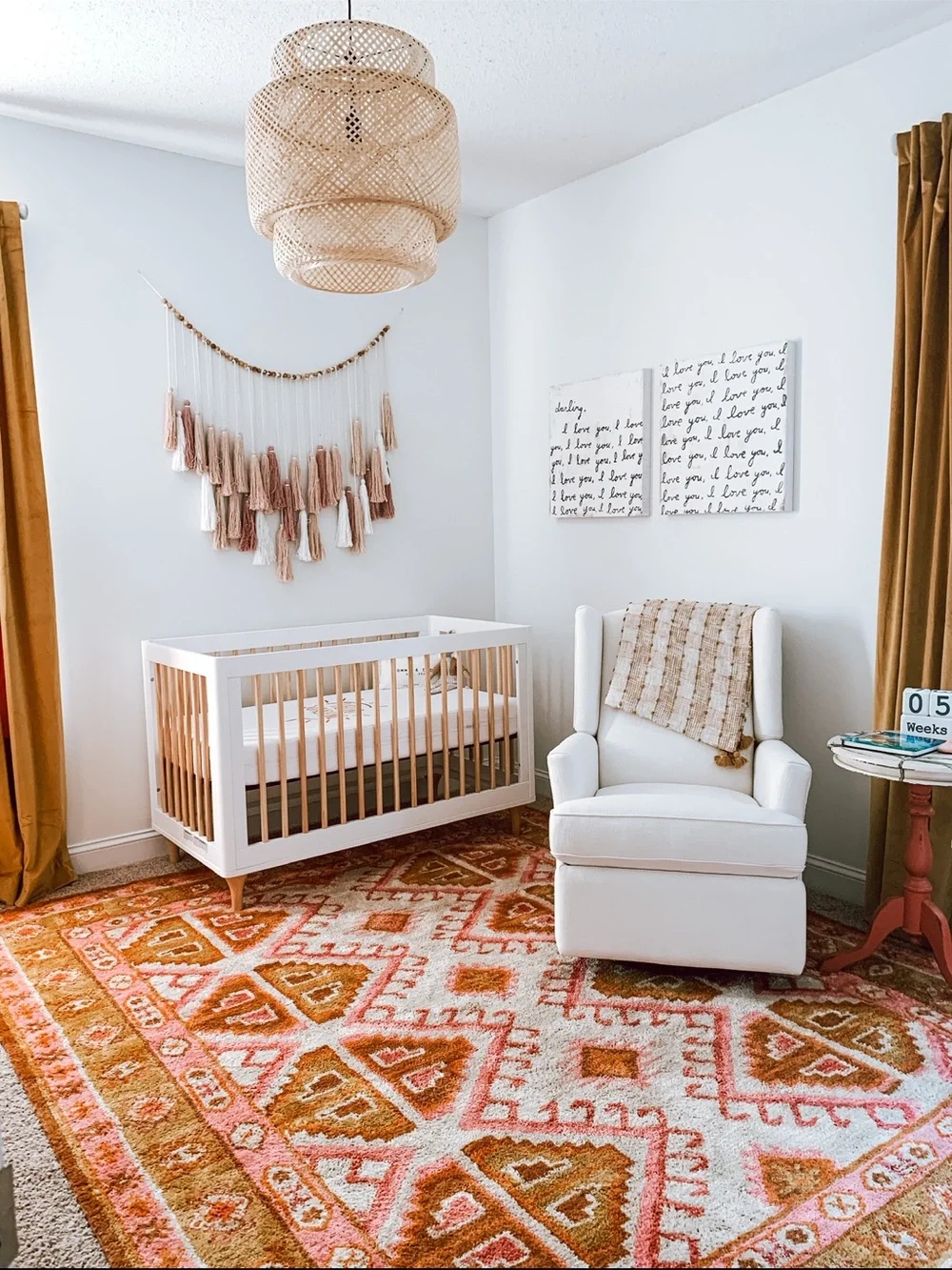 Pottery Barn Kids Tassel Wall Hanging in Cream and Tan